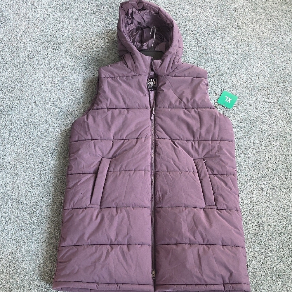 Eddie Bauer Plum Hooded, Long Puffer Vest, Size XL, NWT. - Picture 12 of 12